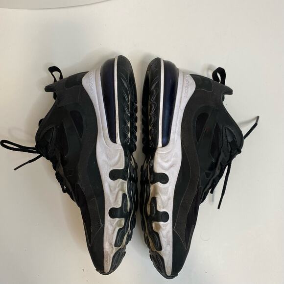 Nike Women's Sneakers Airmax 270 React Black White Chunky Size 8 Running Active - Picture 3 of 10